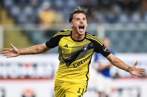 Mp Genova 25/08/2023 - serie A / Sampdoria-Pisa / foto Matteo Papini/Image Sport
nella foto: esultanza gol Matteo Tramoni