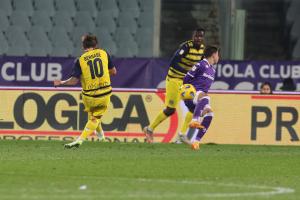 ADRIAN BERNABE' segna il gol dello 0-1 - Fiorentina-Parma Coppa Italia ottavi di finale stagione 2023-2024 - 06.12.2023 ore 21.00 - Stadio Artemio Franchi - Firenze - foto Federico De Luca @fdlcom 2023 - tutti i diritti riservati - vietata la riproduzione anche parziale.