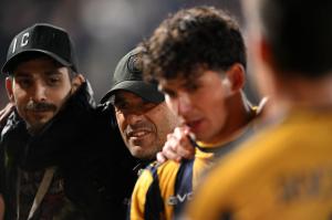 Castellamare di Stabia, 05.04.2025 - Juve Stabia - Salernitana / Campionato Serie B 2024-25 / foto Nicola Ianuale
Nella foto: Guido Pagliuca festeggia con i suoi ragazzi a fine gara