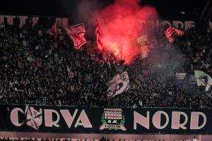 Palermo, Italy, 27 December 2025. Renzo Barbera Stadium, Palermo vs Padova, match valid for the 2025/2026 Serie B championship. In the photo: Palermo fans