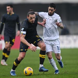 Cm Verona 09/12/2023 - campionato di calcio serie A / Hellas Verona-Lazio / foto Cristiano Mazzi/Image Sport 
nella foto: Luis Alberto-Milan Djuric