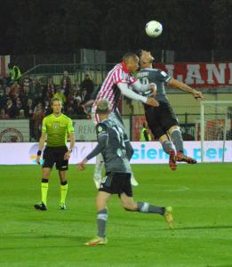 Alessandria, Serie B, 2021/2022, Alessandria-Vicenza 0-1, giocata allo stadio Giuseppe Moccagatta, nella foto: colpo di testa di Michele Marconi