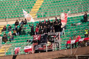 Palermo, Italy, 21 February 2026. Renzo Barbera Stadium, Palermo FC vs FC Sudtirol, match valid for the 2025/2026 Serie B championship. In the photo: FC Sudtirol fans