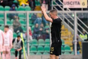 Palermo, Italy, 14 February 2026. Renzo Barbera Stadium, Palermo vs Virtus Entella, match valid for the 2025/2026 Serie B championship. In the photo: Ivan Marconi (Virtus Entella)
