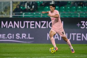 Palermo, Italy, 12 December 2025. Renzo Barbera Stadium, Palermo vs Sampdoria, match valid for the 2025/2026 Serie B championship. In the photo: Filippo Ranocchia (Palermo FC)