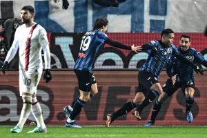 Db Bergamo 09/12/2023 - campionato di calcio serie A / Atalanta-Milan / foto Daniele Buffa/Image Sport nella foto: esultanza gol Luis Muriel