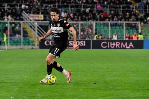 Palermo, Italy, 18 January 2026. Renzo Barbera Stadium, Palermo vs Spezia, match valid for the 2025/2026 Serie B championship. In the photo: Leonardo Sernicola (Spezia)