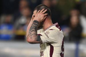 Castellamare di Stabia, 05.04.2025 - Juve Stabia - Salernitana / Campionato Serie B 2024-25 / foto Nicola Ianuale
Nella foto: delusione Alberto Cerri