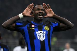 Mg Milano 09/12/2023 - campionato di calcio serie A / Inter-Udinese / foto Matteo Gribaudi/Image Sport
nella foto: esultanza gol Marcus Thuram