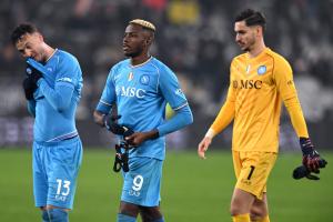 Db Torino 08/12/2023 - campionato di calcio serie A / Juventus-Napoli / foto Daniele Buffa/Image Sport 
nella foto: Amir Rrahmani-Victor Osimhen-Alex Meret