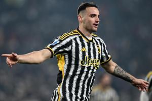 Db Torino 08/12/2023 - campionato di calcio serie A / Juventus-Napoli / foto Daniele Buffa/Image Sport 
nella foto: esultanza gol Federico Gatti