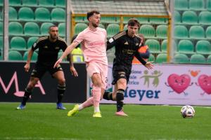 Palermo, Italy, 14 February 2026. Renzo Barbera Stadium, Palermo vs Virtus Entella, match valid for the 2025/2026 Serie B championship. In the photo: Jeremy Le Douaron (Palermo FC)