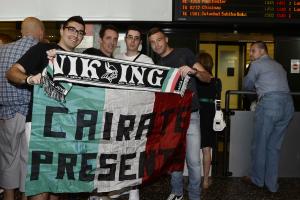 Carlos Tevez arriva a Malpensa 
