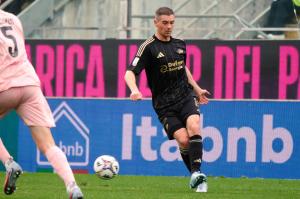 Palermo, Italy, 14 February 2026. Renzo Barbera Stadium, Palermo vs Virtus Entella, match valid for the 2025/2026 Serie B championship. In the photo: Ivan Marconi (Virtus Entella)