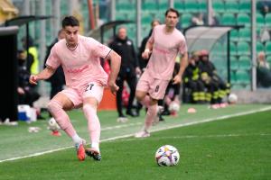 Palermo, Italy, 14 February 2026. Renzo Barbera Stadium, Palermo vs Virtus Entella, match valid for the 2025/2026 Serie B championship. In the photo: Niccolo' Pierozzi (Palermo FC)