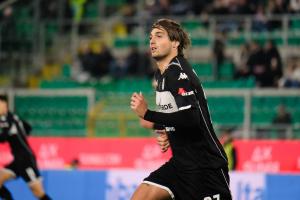 Palermo, Italy, 18 January 2026. Renzo Barbera Stadium, Palermo vs Spezia, match valid for the 2025/2026 Serie B championship. In the photo: Edoardo Soleri (Spezia)