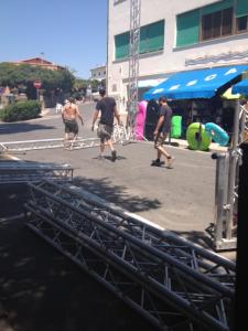 Preparazione palco Top11 TMW 2012