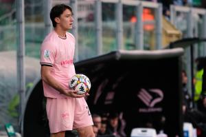 Palermo, Italy, 21 February 2026. Renzo Barbera Stadium, Palermo FC vs FC Sudtirol, match valid for the 2025/2026 Serie B championship. In the photo: Patryk Peda (Palermo FC)