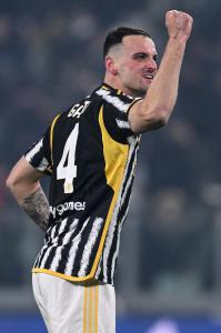 Mg Torino 08/12/2023 - campionato di calcio serie A / Juventus-Napoli / foto Matteo Gribaudi/Image Sport
nella foto: esultanza gol Federico Gatti