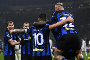 Mg Milano 09/12/2023 - campionato di calcio serie A / Inter-Udinese / foto Matteo Gribaudi/Image Sport
nella foto: esultanza gol Marcus Thuram