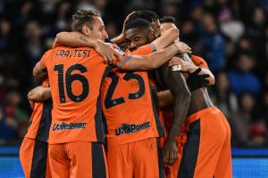 Ci Napoli 03/12/2023 - campionato di calcio serie A / Napoli-Inter / foto Carmelo Imbesi/Image Sport
nella foto: esultanza gol Marcus Thuram