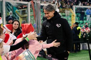 Palermo, Italy, 27 December 2025. Renzo Barbera Stadium, Palermo vs Padova, match valid for the 2025/2026 Serie B championship. In the photo: Filippo Inzaghi (Palermo FC)