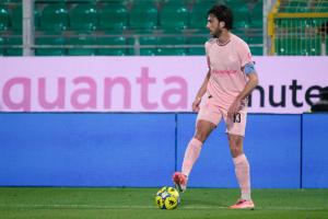 Palermo, Italy, 12 December 2025. Renzo Barbera Stadium, Palermo vs Sampdoria, match valid for the 2025/2026 Serie B championship. In the photo: Mattia Bani (Palermo FC)