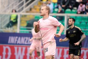 Palermo, Italy, 14 February 2026. Renzo Barbera Stadium, Palermo vs Virtus Entella, match valid for the 2025/2026 Serie B championship. In the photo: Joel Pohjanpalo (Palermo FC)