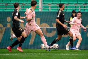 Palermo, Italy, 14 February 2026. Renzo Barbera Stadium, Palermo vs Virtus Entella, match valid for the 2025/2026 Serie B championship. In the photo: Tommaso Augello (Palermo FC)