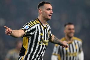 Db Torino 08/12/2023 - campionato di calcio serie A / Juventus-Napoli / foto Daniele Buffa/Image Sport 
nella foto: esultanza gol Federico Gatti