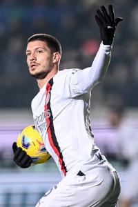 Db Bergamo 09/12/2023 - campionato di calcio serie A / Atalanta-Milan / foto Daniele Buffa/Image Sport nella foto: esultanza gol Luka Jovic