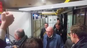 Arrivo del Milan con la Supercoppa