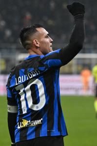 Cm Milano 09/12/2023 - campionato di calcio serie A / Inter-Udinese / foto Cristiano Mazzi/Image Sport
nella foto: esultanza gol Lautaro Martinez
