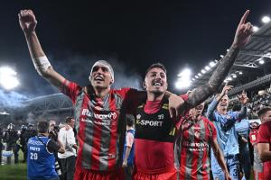 Mp La Spezia 01/06/2025 - finale Play Off serie B / Spezia-Cremonese / foto Matteo Papini/Image Sport
nella foto: Francesco Folino-Jari Vandeputte