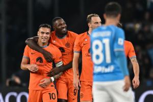 Db Napoli 03/12/2023 - campionato di calcio serie A / Napoli-Inter / foto Daniele Buffa/Image Sport
nella foto: esultanza gol Marcus Thuram