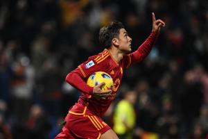 Mg Reggio Emilia 03/12/2023 - campionato di calcio serie A / Sassuolo-Roma / foto Matteo Gribaudi/Image Sport
nella foto: esultanza gol Paulo Dybala