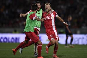 Pisa 29/05/2022 - finale Play Off serie B / Pisa-Monza / foto Image Sport
nella foto: esultanza gol Christian Gytkjaer
