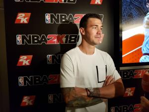 Romagnoli all'evento NBA 2K18