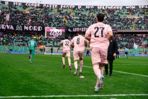 Palermo, Italy, 14 February 2026. Renzo Barbera Stadium, Palermo vs Virtus Entella, match valid for the 2025/2026 Serie B championship. In the photo: Palermo FC vs Virtus Entella