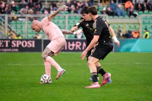 Palermo, Italy, 14 February 2026. Renzo Barbera Stadium, Palermo vs Virtus Entella, match valid for the 2025/2026 Serie B championship. In the photo: Antonio Palumbo (Palermo FC)
