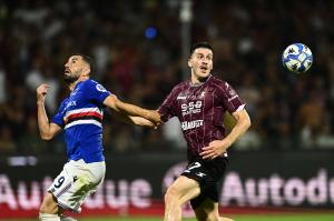 Salerno, Salernitana - Sampdoria - Campionato Serie B Play Out 2024-25
Nella foto:  Luka Lochoshvili e Massimo Coda