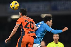 Db Napoli 03/12/2023 - campionato di calcio serie A / Napoli-Inter / foto Daniele Buffa/Image Sport
nella foto: Elif Elmas-Hakan Calhanoglu