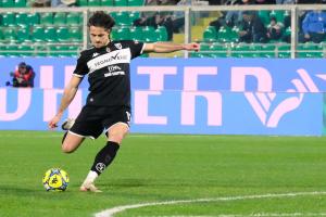 Palermo, Italy, 18 January 2026. Renzo Barbera Stadium, Palermo vs Spezia, match valid for the 2025/2026 Serie B championship. In the photo: Leonardo Sernicola (Spezia)