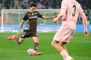 Palermo, Italia, 7 febbraio 2026. Stadio Renzo Barbera, Palermo vs Empoli, match valido per il campionato di Serie B 2025/2026. Nella foto: Antonio Candela (Empoli FC)