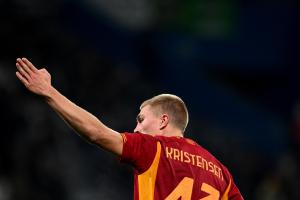 Mg Reggio Emilia 03/12/2023 - campionato di calcio serie A / Sassuolo-Roma / foto Matteo Gribaudi/Image Sport
nella foto: esultanza gol Rasmus Kristensen