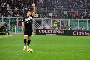 Palermo, Italy, 18 January 2026. Renzo Barbera Stadium, Palermo vs Spezia, match valid for the 2025/2026 Serie B championship. In the photo: Leonardo Sernicola (Spezia)