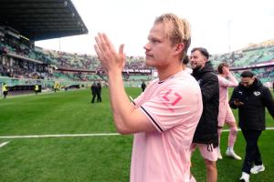 Palermo, Italy, 21 February 2026. Renzo Barbera Stadium, Palermo FC vs FC Sudtirol, match valid for the 2025/2026 Serie B championship. In the photo: Joel Pohjanpalo (Palermo FC)