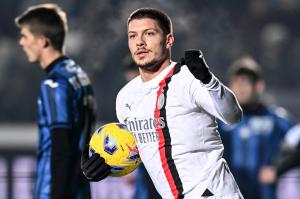 Db Bergamo 09/12/2023 - campionato di calcio serie A / Atalanta-Milan / foto Daniele Buffa/Image Sport nella foto: esultanza gol Luka Jovic