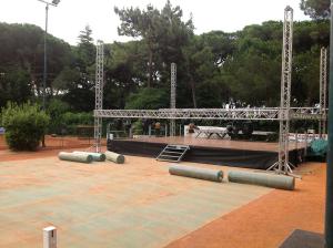 Preparazione palco Top11 TMW 2013