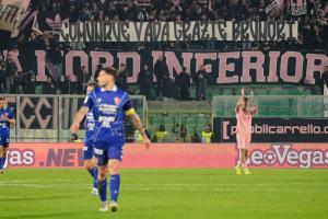 Palermo, Italy, 27 December 2025. Renzo Barbera Stadium, Palermo vs Padova, match valid for the 2025/2026 Serie B championship. In the photo: Palermo fans' banner in favor of Matteo Brunori (Palermo FC)